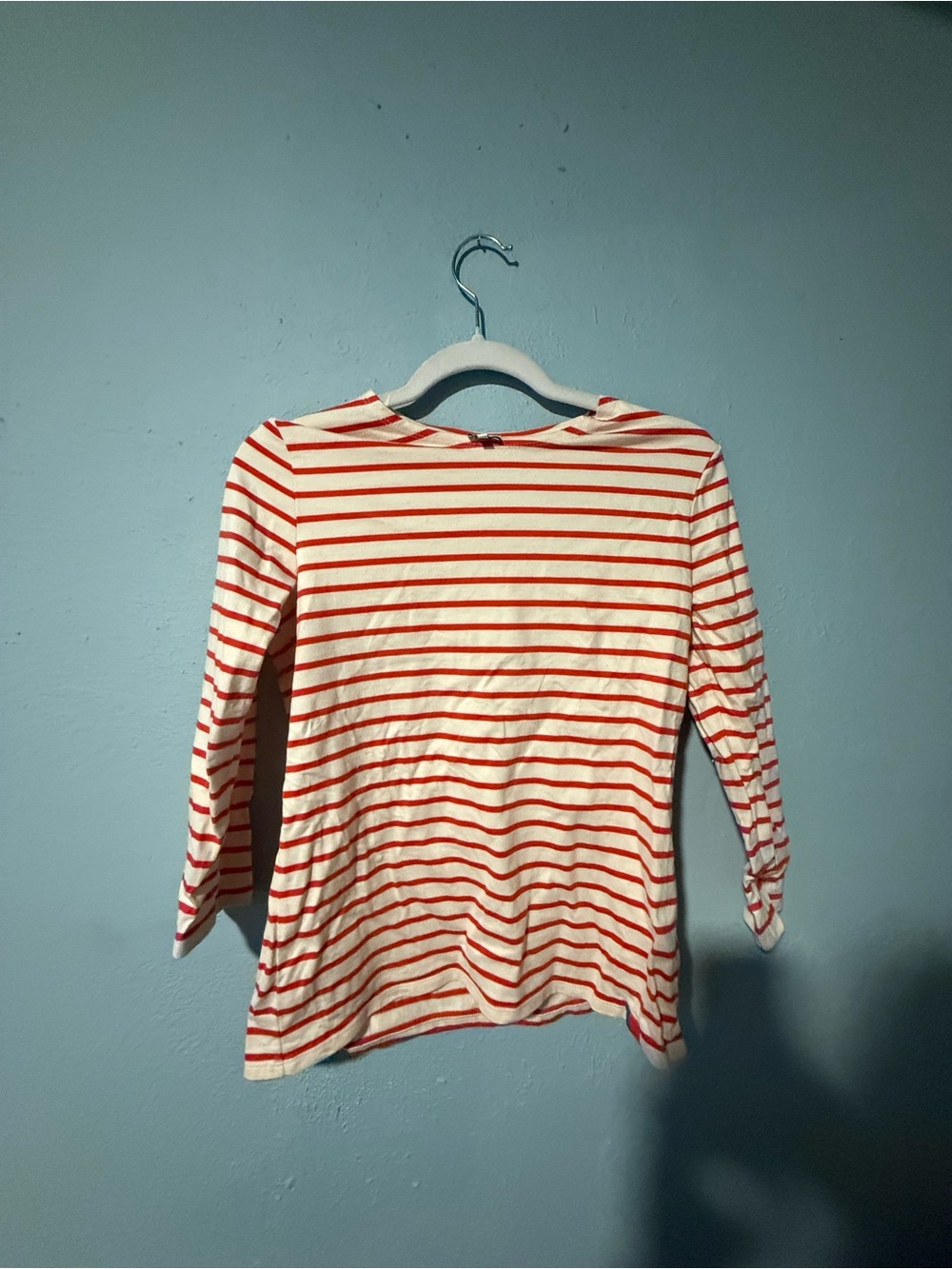 Kule Long Sleeve Red & White Striped Top